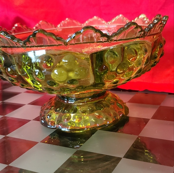 Fenton candle glass candle stick holder hold 5 candles super nice hobnail - Picture 8 of 10